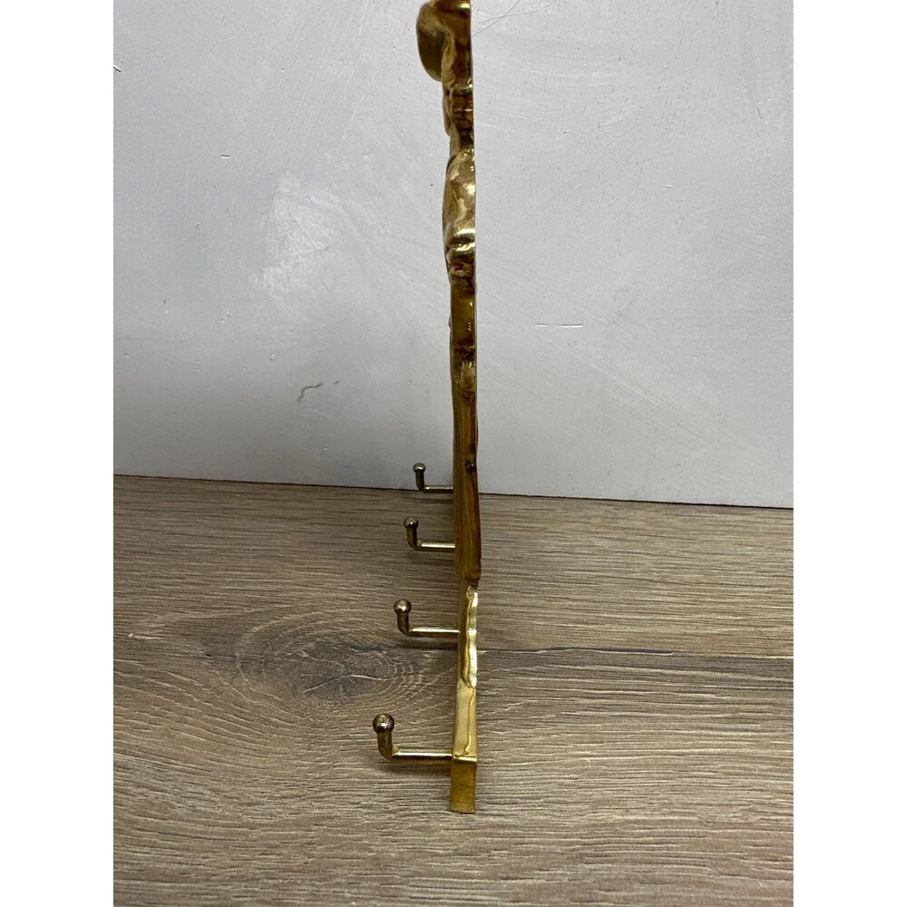 Solid Brass Victorian Lady Golfer 4-Hook Key Rack, Upper Deck LTD Decor 6